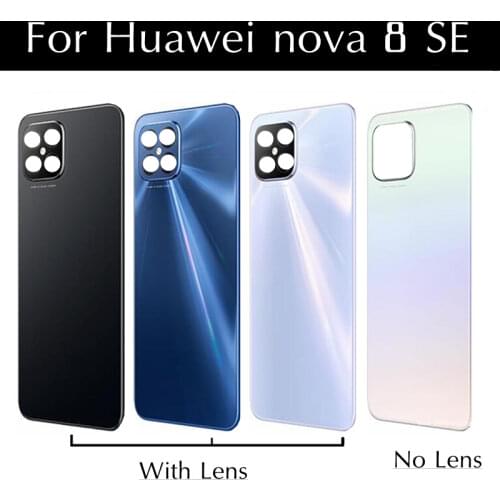 6.53" For Huawei nova 8 SE JSC-AN00 Back Battery Cover Door Housing Glass Back Cover