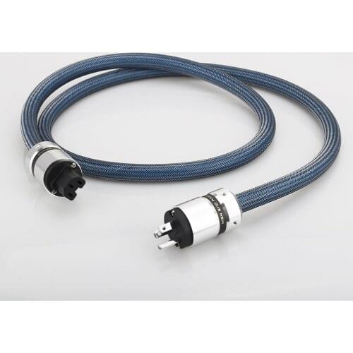 Audiocrast P112+DW15 Silver Plated Hifi Audio Power Cable Audiophile Power Cord with US Plug