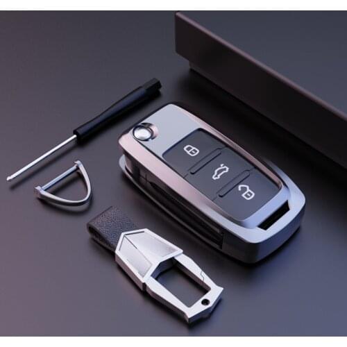 Aerospace zinc alloy Car Key Case Cover Fob for VW Volkswagen polo passat golf 4 5 6 jetta tiguan Gol Plus Remote Key Portect