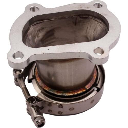 CT26 4 Bolt to 2.5" V-Band Flange Turbo Adaptor Stainless S Adapter + Clamp