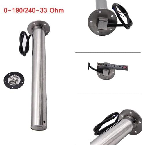 Water Level Sensors 150mm 200mm 250mm 300mm 400mm Boat Fuel Sender Unit for Marine Boat RV Tank Oil Level Gauge 0-190/240-33 ohm
