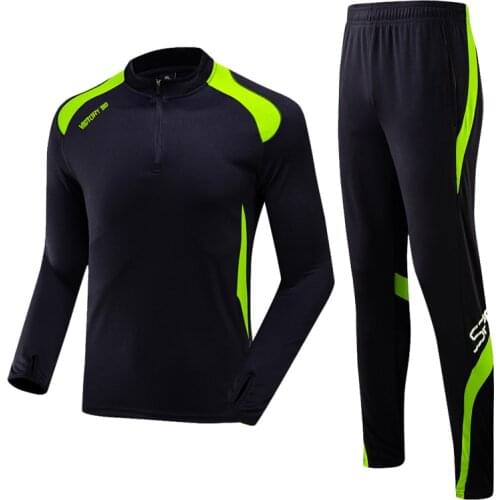 2020 Kids Soccer Jerseys Sets Men Women Soccer Jerseys Uniform Pockets Long Football Training Suit Girl Football Kits Sportswear