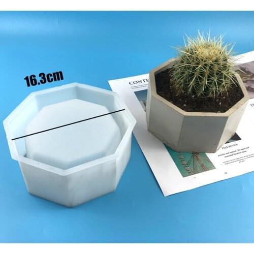 DIY Large Concrete Flower Pot Silicone Molds for Making Plaster Crystal Epoxy Vase Resin Mould Plante Pot Gardening Decor