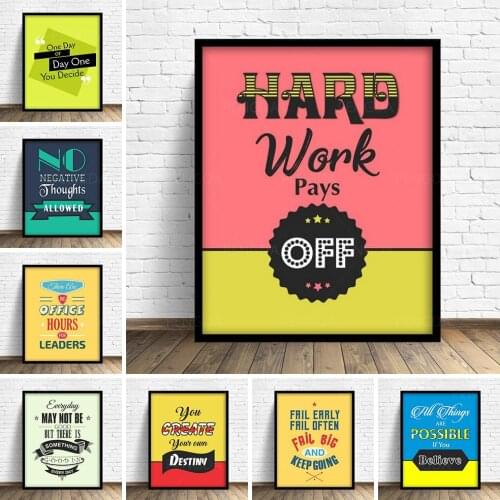 Home Decor Canvas Printed Poster Colorful Cartoon Letter No Painting Modern Wall Art HD Pictures Living Room Modular No Frame