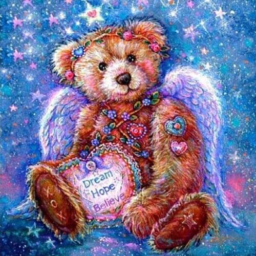Full square,Round drill Diamond embroidery Angel cute bear 5D DIY diamond Painting Cross Stitch Rhinestone decor
