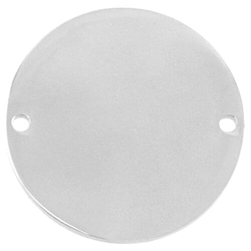 100% Stainless Steel 2 Hole Blank Circle Charm Pendant 15/20/25mm Round Metal Tags Connector Mirror Polished Wholesale 50pcs