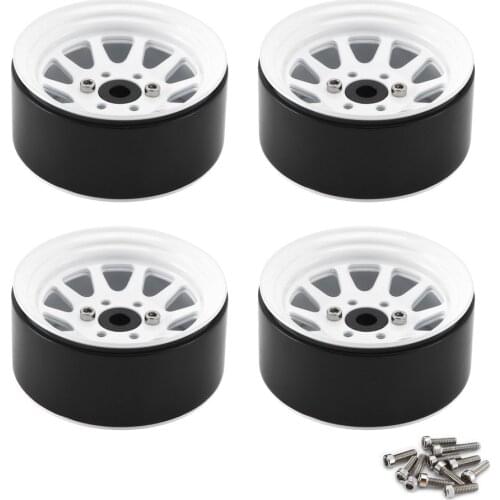 107g/pcs Metal Alloy 1.9 Beadlock Wheel Rims for 1:10 RC Crawler Axial SCX10 AXI03007 90046 Traxxas TRX4 Redcat GEN8