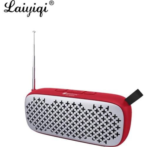Laiyiqi BT speakers antenna altavoz bluetooth con radio FM portable leather belt USB Handfree call bafles de sonido caixa de som