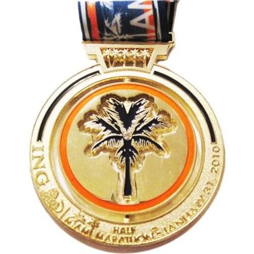 Die Cast Zinc Alloy Gold Plated Half Marathon Medal for Promotion Sale k200224