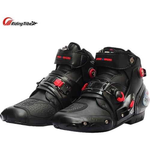 Motorcycle gearshift Boots shoes Speed Bikers Racing Scooter boot protector biker boots man Shoes Motorbike Boots Riding Tribe