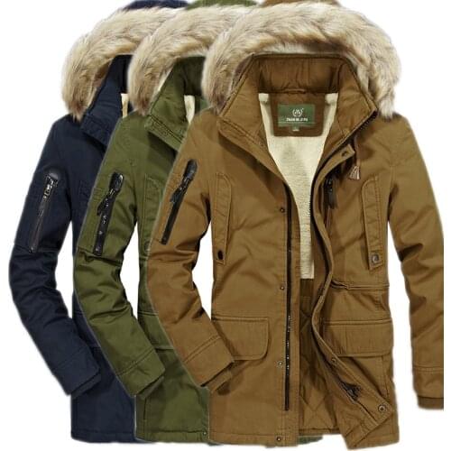 Fur Collar Hooded Men Winter parkas New Fashion Warm cashmere Liner Man zipper Jacket and Coat Windproof casaco plus size XXXXXL