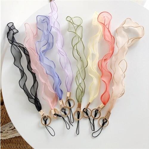 New mobile phone lace lanyard transparent key rope lanyard neck with lanyard card gym key chain lanyard key