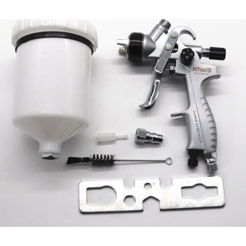 Hvlp Spray Gun With Adapter And Pps Tank Air SPRAY GUN Gravity Feed Nozzle Paint Spray Gun No Clean Cup 1.3MM Nozzle Car Paint