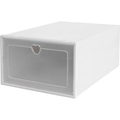 Transparent shoe box storage shoe boxes thickened dustproof shoes organizer box can be superimposed combination shoe cabinet