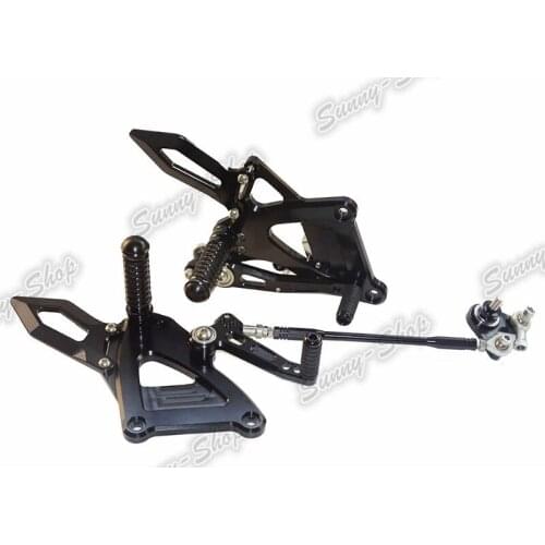 Adjustable Rider Rear Sets Rearset Footrest Foot Rest Pegs Black For HONDA CB400F CB500F CBR400R CBR500R 2013 2014 2015 2016