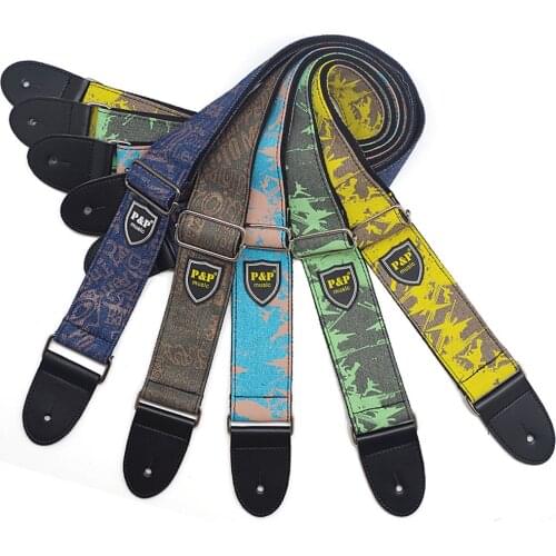 Denim Pattern Guitar Strap Electric Guitar Acoustic Guitar Folk Guitar Bass Strap