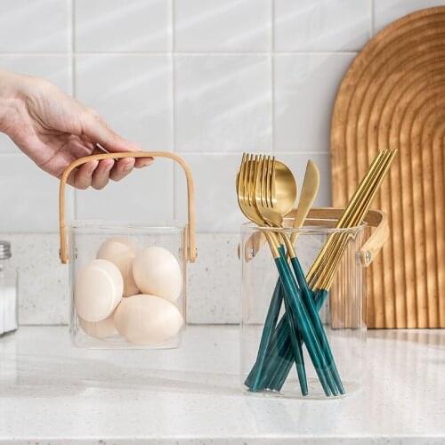 Glass Basket Candy Crystal Jar Egg Tableware Fruit Snack Storage Vase Decoration Home Organization and Storage Kitchen Items