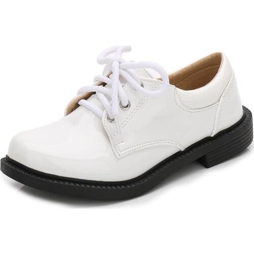 Size 28-45 Spring Teens ChildrenS Dance Shoes Autumn Party Kids School Black Sports Shoes For Boys Patent Leather Sneakers 8 9