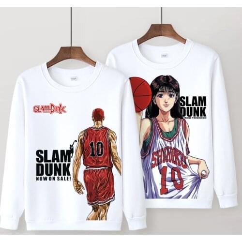 Cosplay Hoodie Sakuragi Hanamichi Haruko Akagi Cartoon Print Hoodies Winter Autumn Fleece Sweatshirts Casual Pullover