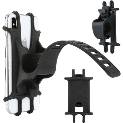 Universal Bicycle Mobile Phone Holder Motorcycle Bike Handlebar Stand Mount Bracket Silicone Mount Phone Holder For iPhone