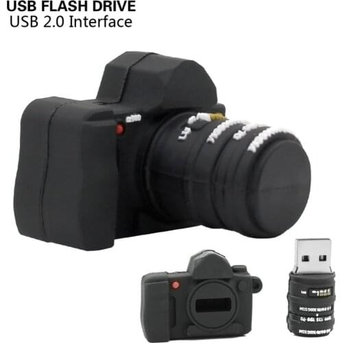 Usb flash drive pen drive USB 2.0 Flash pendrive 4GB 8GB 16GB 32GB Mini black camera Memory stick lovely U Disk with logo