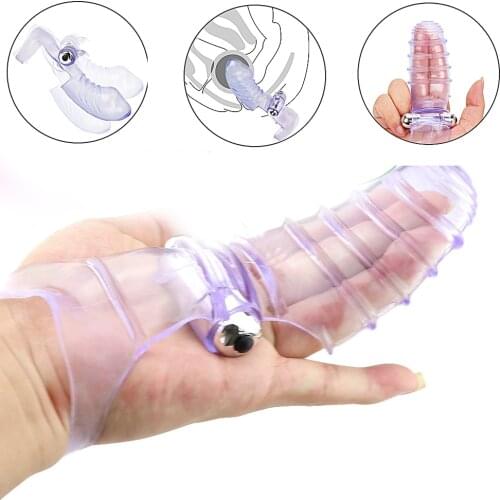 Vagina Finger Sleeve Vibrator G-Spot Sex Toy for Women Clitoris Lesbian Orgasm Sex Shop Anal Product Clit Stimulator Vibrator