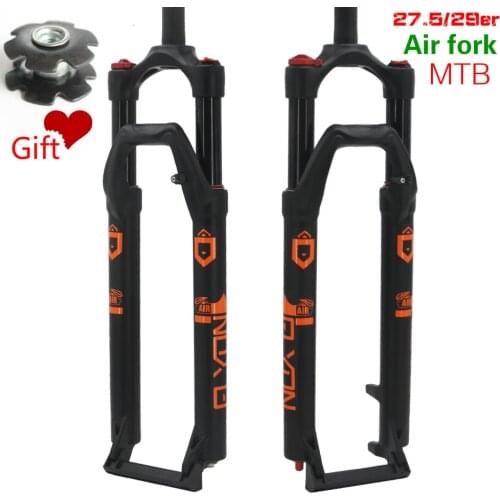 ELYON Mountain Bike Bicycle Fork 120mm Stroke 27.5/29 Inch Suspension Front Fork Air Resilience Oil Damping Lock For Over SR