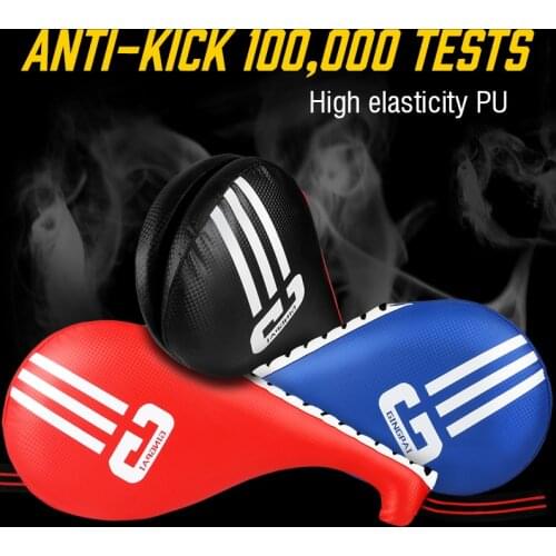 High Quality PU Leather Taekwondo TKD wrist strap Portable Double Paddle Kicking Target Pad Boxing Kicking Pad free shipping