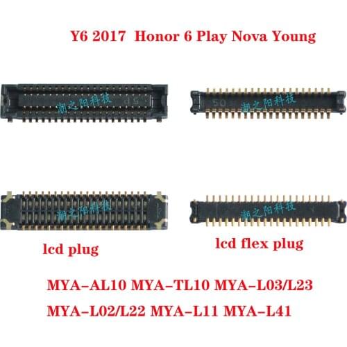 LCD Display FPC Connector Plug MotherBoard Pin For Huawei Y6 2017 Honor 6 Play Nova Young