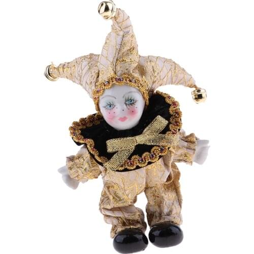 16cm Triangel Doll European Style Italian Porcelain Doll Valentines Gift Christmas Gifts Great Crafts Model (Golden)