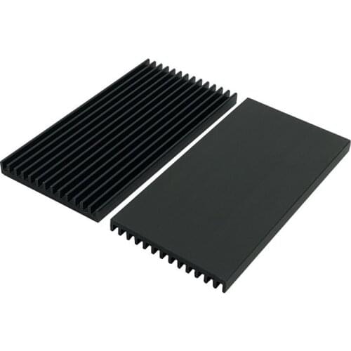 2pcs 80mm*40mm*5mm aluminum routing efficiency radiator heat sink washer video memory thermal block electronic cooling board