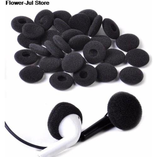 30Pcs Earphone Sponge Covers Black Soft Foam Earphone Replacement Pads For Earphone MP3 MP4 Moblie Phone