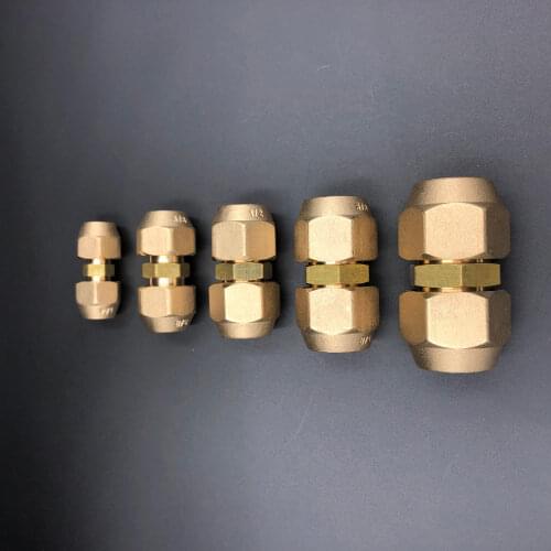 45 Degree SAE 1/4" 3/8" 1/2" 3/4" Flare Pipe Fitting Connector Euqal Reducer With Nut Adapeter For Air conditioner Copper Tube