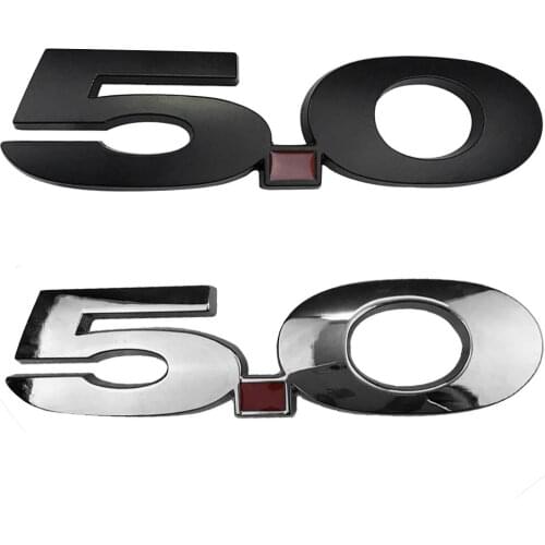 For Ford Mustang Accessories Anti Scratch Electroplate 5.0 Discharge Label Car Styling Metal Decoration Replacement Sided Badge