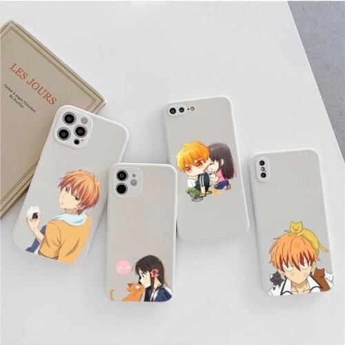 Fruits Basket Japan anime Phone Case Candy Color for iPhone 6 6S 7 8 11 12 XS X SE 2020 XR mini pro Plus MAX mobile bags coque