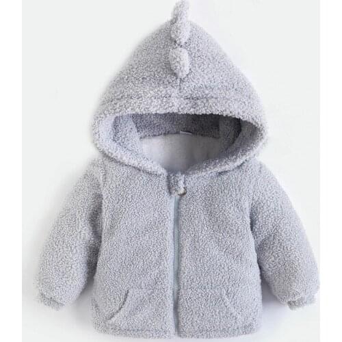 Autumn Winter Infant Thicken Warm Baby Boys Girls Clothes Flannel Kids Hooded Coat Jacket for girls Plus velvet Newborn Clothes