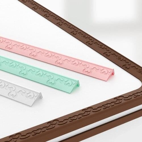 Baby Safety Table Desk Edge Corner Protection Strip Furniture Edge Guards Soft Bumper Collision Proof Glass Silicone Bar Solid
