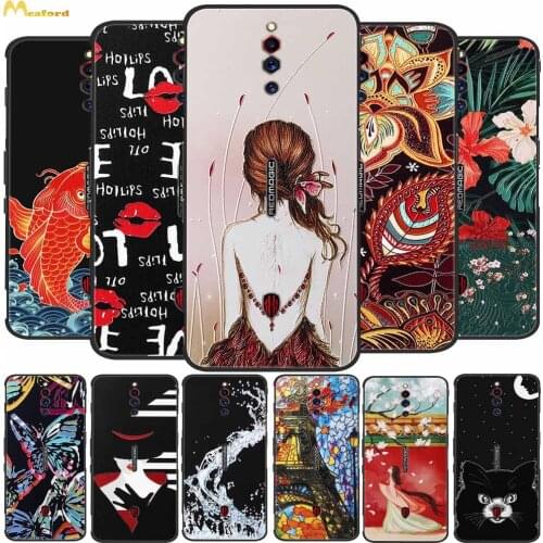 For ZTE Nubia Red Magic 5G Case 3D Relief Black Silicone Phone Cover Coque Red Magic 5G Cases Soft TPU Fundas RedMagic 5G Etui