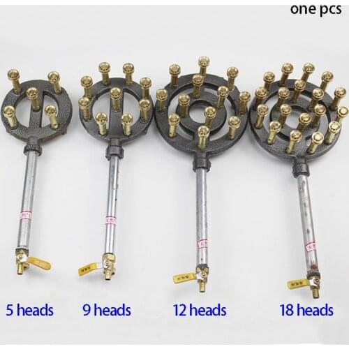 1pc Cast Iron Burner for stove natural gas liquefied oven stove kitchen propane portable gas jet burner stove 5/9/12/18 hole