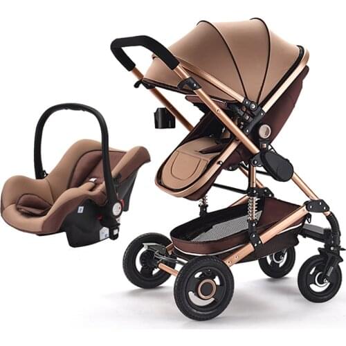 Newborn коляска прогулочная Baby Carriage carrinho de bebe Stroller 3 in 1 with Car Seat and Carrycot коляска детская