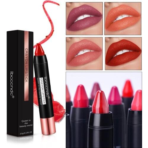 12 Colors Matte Lipsticks Waterproof Matte Lipstick Lip Sticks Cosmetic Easy to Wear Matte Batom Makeup Lipstick Professional