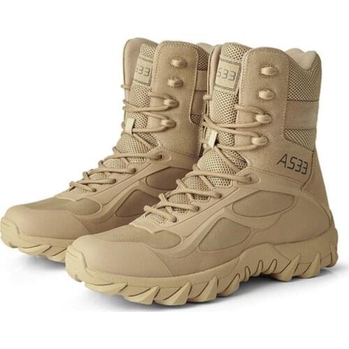 2021 Winter Men Boots Tactical Military Special Force Waterproof Leather Desert Work Shoes Mens Combat Army Ankle Boot