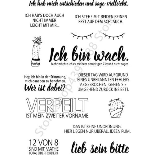 German Transparent Clear Silicone Stamp Seal DIY Scrapbooking photo Album Decorative Clear Stamp