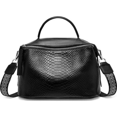 Female New Genuine Leather Women Handbags 2021 Luxury Design Crocodile Tote Bag Women Shoulder Crossbody Bags