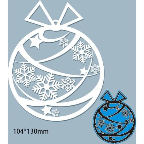 New Cutting Metal Dies Snowflake Gift Ball New Stencils DIY Scrapbooking Paper Cards Craft Making Craft Decoration 104*130mm