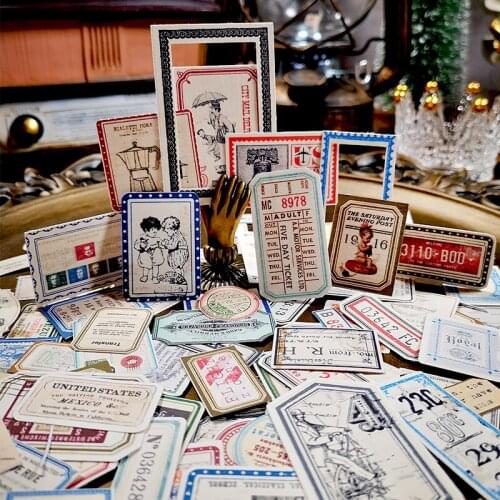 Panalisacraft Junk Journal Vintage label tag post paper Decoration Sticker Gift Sticker DIY Scrapbook Charming Woman for Lovers