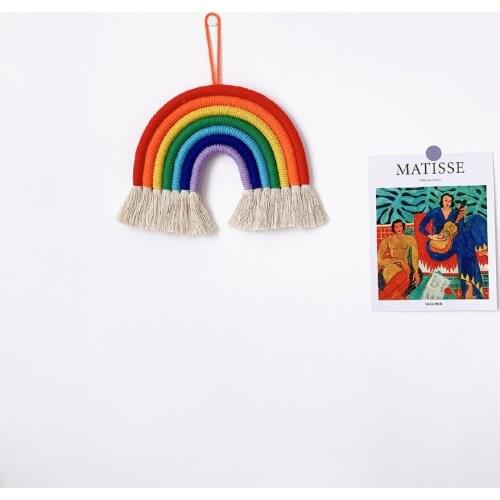 Nordic Rainbow Cloud Felt Hanging Decor Scandinavian Handmade Children Baby Girl Room Hanging Wall Decor Kids Nursery Room Decor