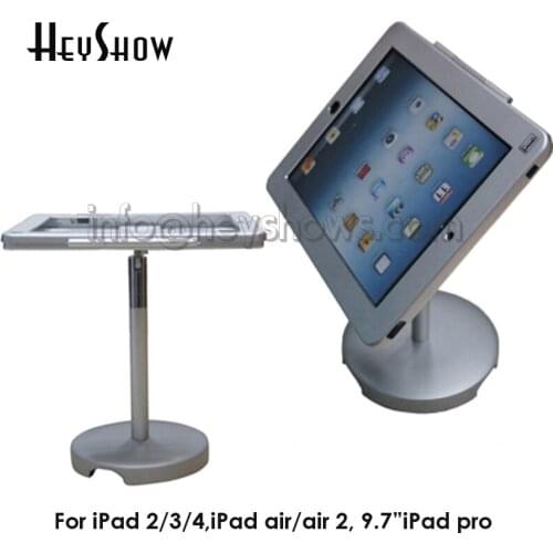 Aluminum Alloy Adjustable Counter Tablet Security Display Stand Holder With Lock And Key For Ipad 2/3/4