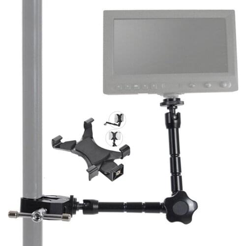 Adjustable Friction Articulating Magic Arm/Super Clamp With 1/4"Thread Adapter For tablet Phone 7.9-11 inch ipad stands holder