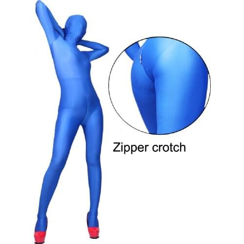 Sexy Cosplay Full Body Bodysuit Cover Sheer Open Crotch Need Not Disrobe Outdoor Sex Zentai Catsuit Pantyhose Erotic Lingerie